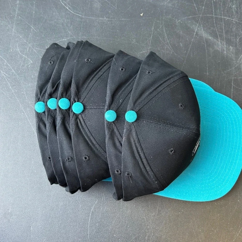 Vintage Sierra Army Depot Fishing Get‎ Hooked on Safety Snapback Hat Black Teal